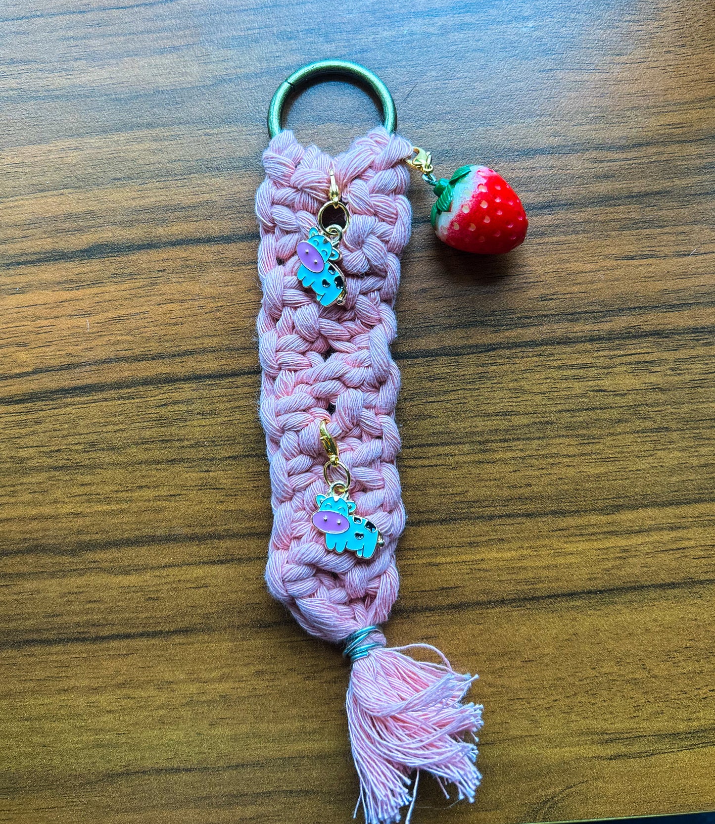 🍓Strawberry Cow Keychain🐮