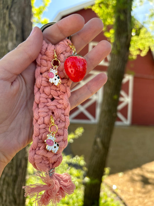 🍓Strawberry Cow Keychain🐮